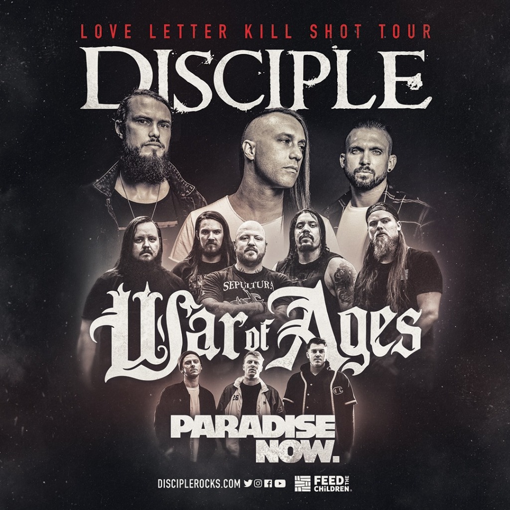 Disciple Announces 2020 Tour With War of Ages and Paradise Now Rock